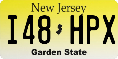 NJ license plate I48HPX