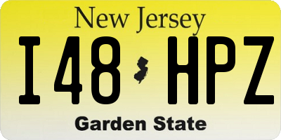 NJ license plate I48HPZ