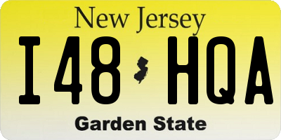 NJ license plate I48HQA