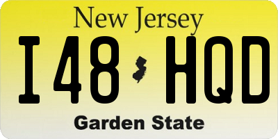 NJ license plate I48HQD