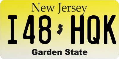 NJ license plate I48HQK