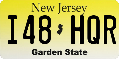 NJ license plate I48HQR