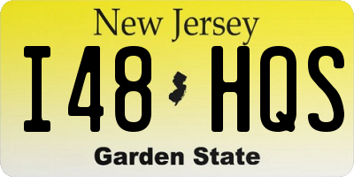 NJ license plate I48HQS