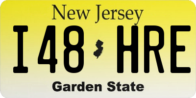 NJ license plate I48HRE