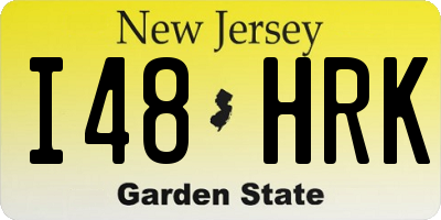 NJ license plate I48HRK