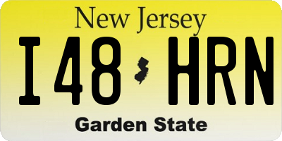 NJ license plate I48HRN