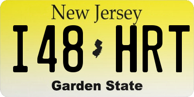 NJ license plate I48HRT