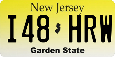 NJ license plate I48HRW