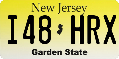 NJ license plate I48HRX