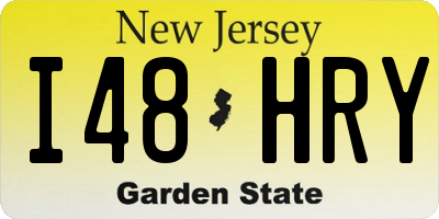 NJ license plate I48HRY