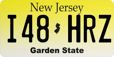 NJ license plate I48HRZ