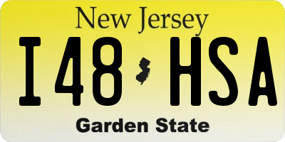 NJ license plate I48HSA