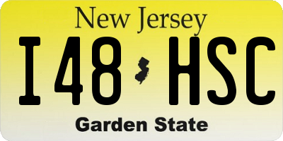 NJ license plate I48HSC