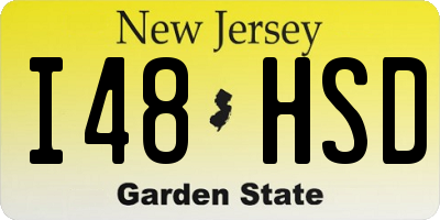 NJ license plate I48HSD