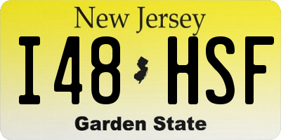 NJ license plate I48HSF