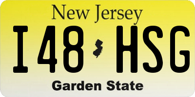NJ license plate I48HSG