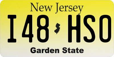 NJ license plate I48HSO
