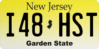 NJ license plate I48HST