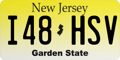 NJ license plate I48HSV