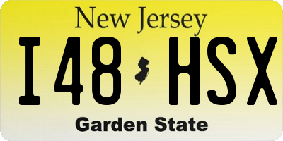 NJ license plate I48HSX