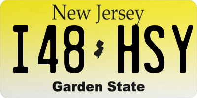NJ license plate I48HSY