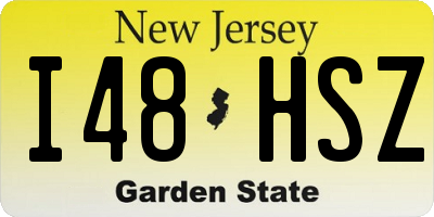 NJ license plate I48HSZ