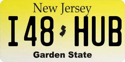 NJ license plate I48HUB