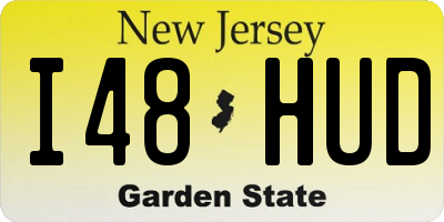 NJ license plate I48HUD