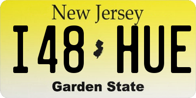 NJ license plate I48HUE