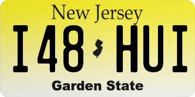 NJ license plate I48HUI