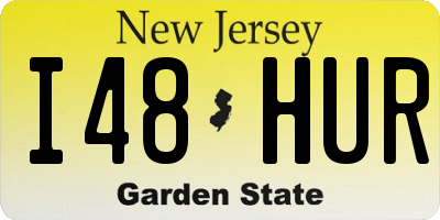 NJ license plate I48HUR