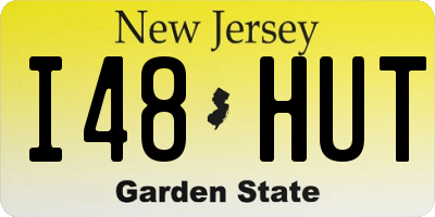 NJ license plate I48HUT