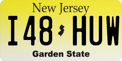 NJ license plate I48HUW