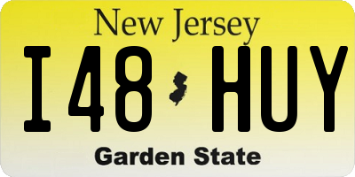 NJ license plate I48HUY