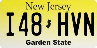 NJ license plate I48HVN