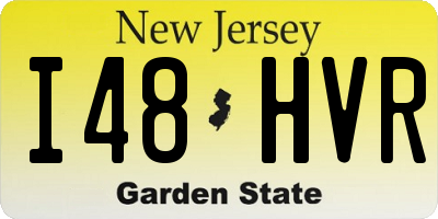 NJ license plate I48HVR