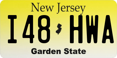 NJ license plate I48HWA