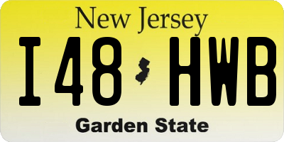 NJ license plate I48HWB