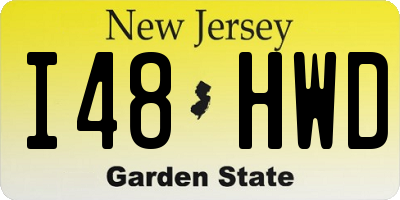 NJ license plate I48HWD
