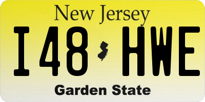 NJ license plate I48HWE