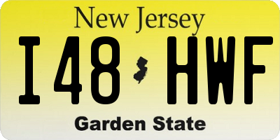 NJ license plate I48HWF