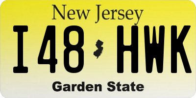 NJ license plate I48HWK