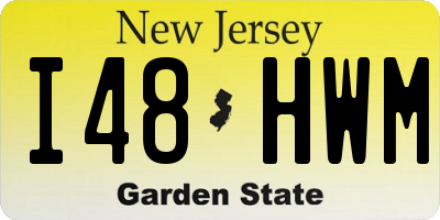 NJ license plate I48HWM