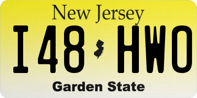NJ license plate I48HWO