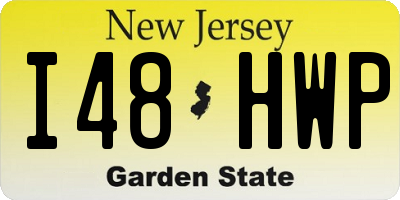 NJ license plate I48HWP