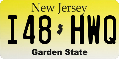 NJ license plate I48HWQ