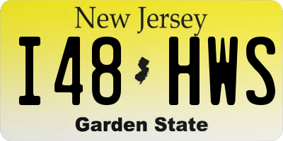 NJ license plate I48HWS