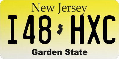 NJ license plate I48HXC
