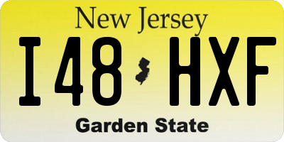 NJ license plate I48HXF