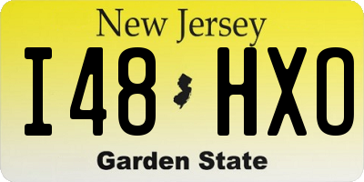 NJ license plate I48HXO